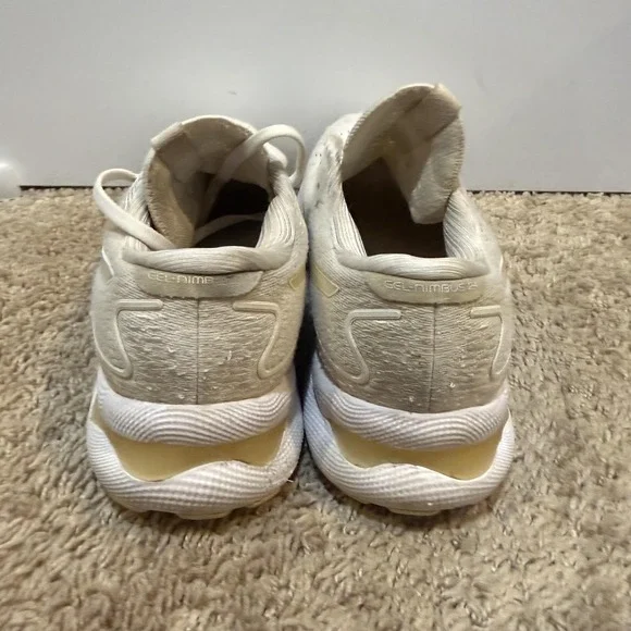 Asics GEL-Nimbus 24 Running Shoes Womens Size 8 Beige Cushioned Sneakers - Picture 4 of 9
